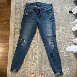 DL 1961 Distressed Blue Denim Jeans